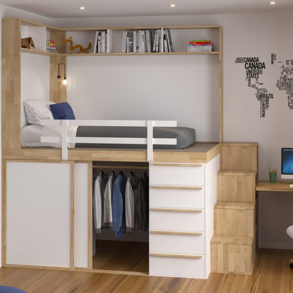 Cameretta Salvaspazio SPAZIOBED® Young Mappa