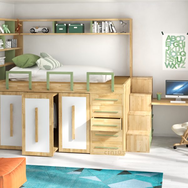 Cameretta Salvaspazio SPAZIOBED® Young  Arcobaleno