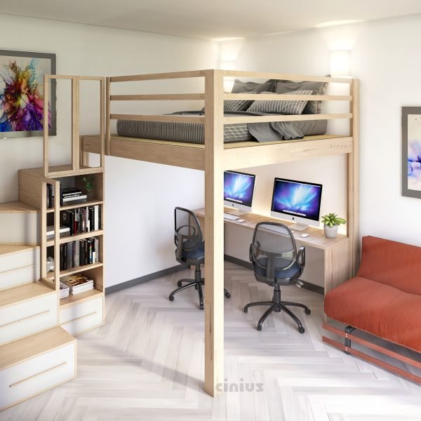 Yen E Cinius A Letto a Soppalco Yen-E - Piano Fisso