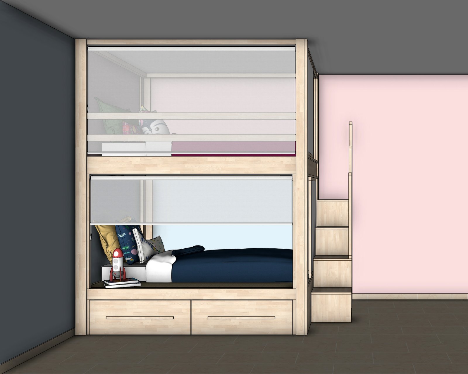 Letto Castello LUI LEI 1 1 Letto a Castello "Lui e Lei " - immagine 3