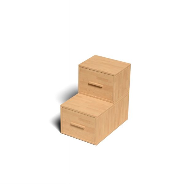 Scala a Cubi Frontale Kai con Due Cassetti - H60XP60