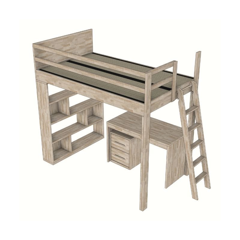 3 Letto a Soppalco Casa sull'albero "Libreria " - immagine 4