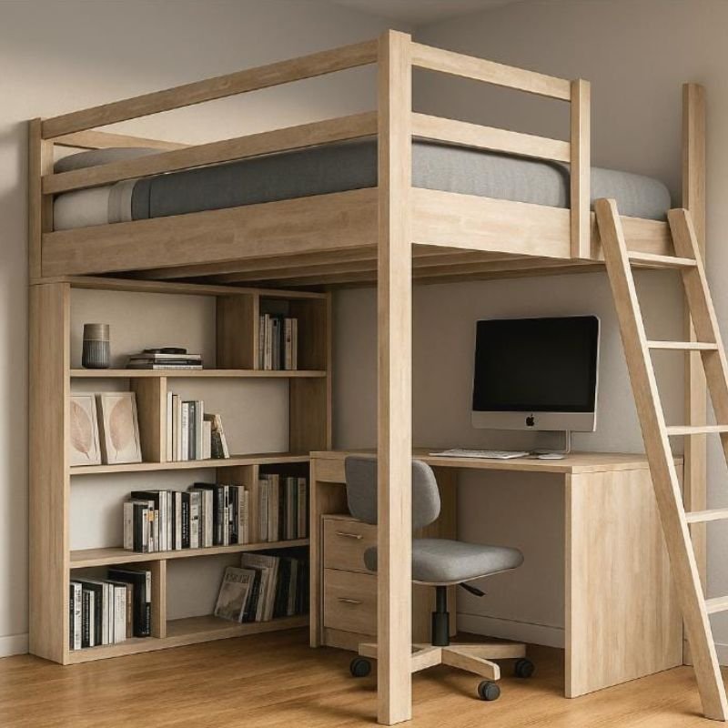5 Letto a Soppalco Casa sull'albero "Libreria "