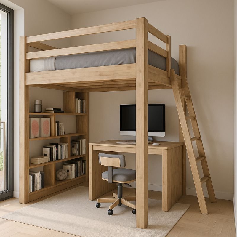 6 Letto a Soppalco Casa sull'albero "Libreria " - immagine 6